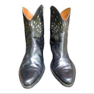 Nine West Vintage America “Gertrude” pointed short studded cowboy boots